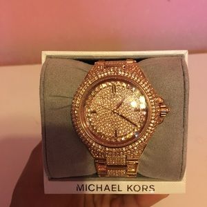 rose gold crystal watch